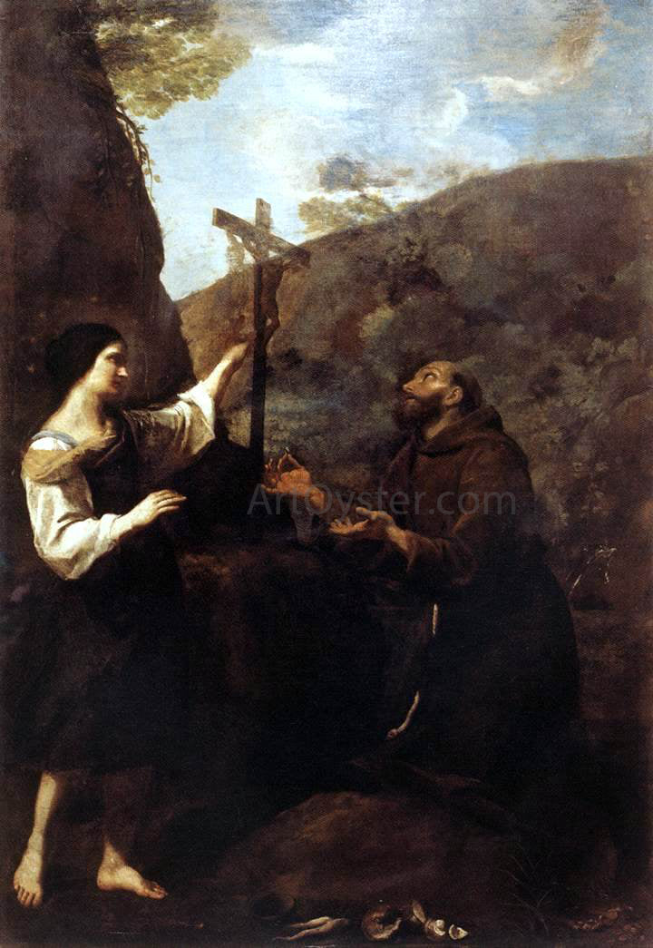 Andrea Sacchi St Francis Marrying Poverty - Hand Painted Oil Painting