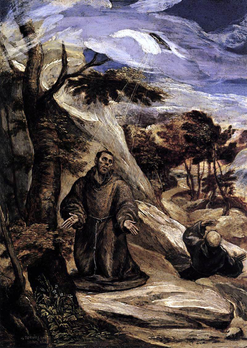 El Greco St Francis Receiving the Stigmata - Hand Painted Oil Painting