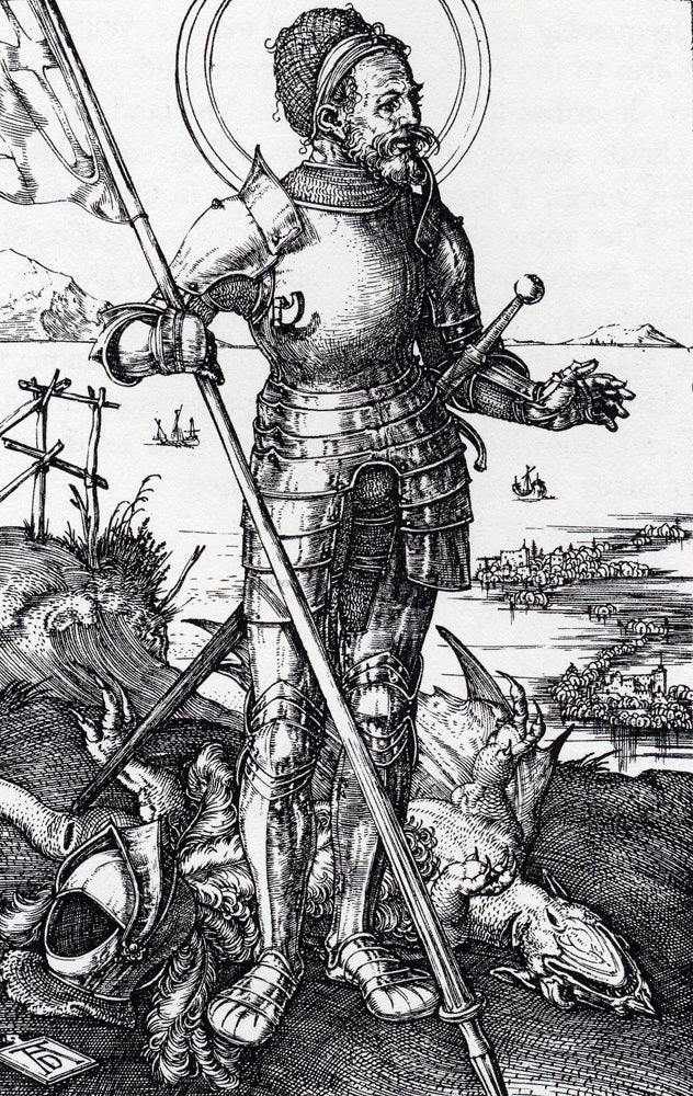 Albrecht Durer St. George on Foot - Hand Painted Oil Painting