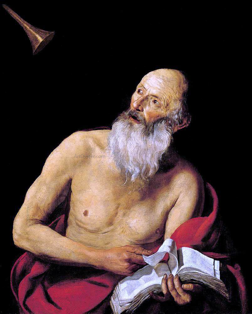 Hendrick Van Somer St Jerome - Hand Painted Oil Painting