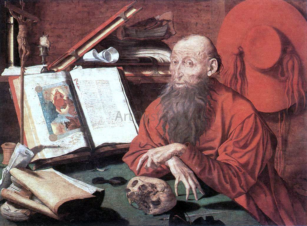 Marinus Van Reymerswaele St Jerome - Hand Painted Oil Painting
