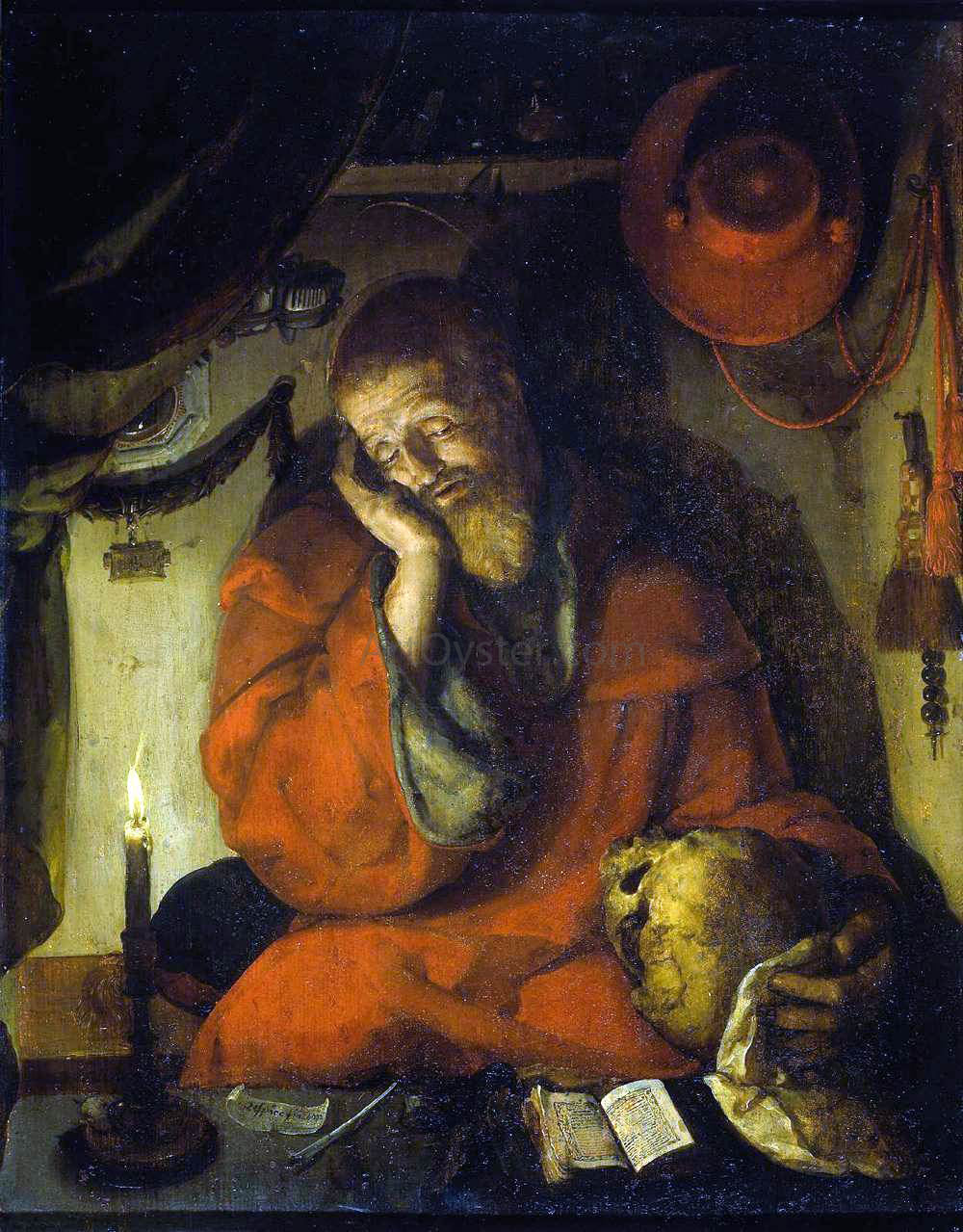 Aertgen Van Leyden St Jerome - Hand Painted Oil Painting