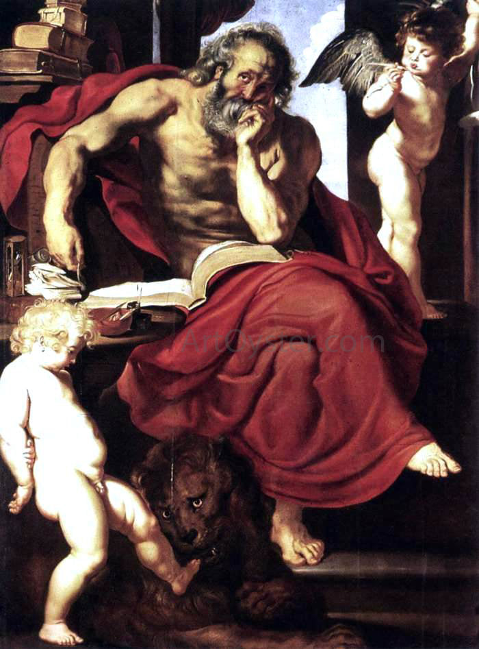 Peter Paul Rubens St Jerome in His Hermitage - Hand Painted Oil Painting