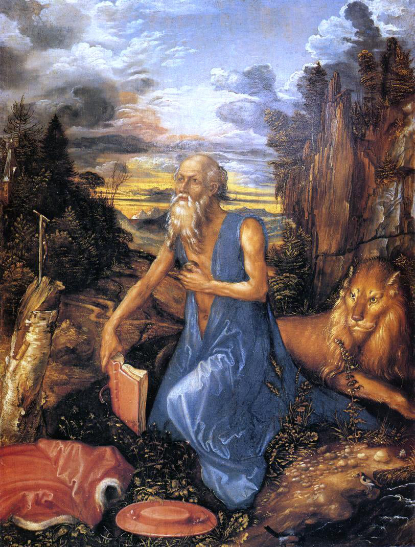 Albrecht Durer St. Jerome in the Wilderness - Hand Painted Oil Painting