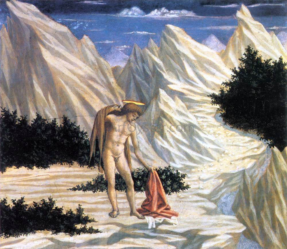  Domenico Veneziano St John in the Wilderness (predella 2) - Hand Painted Oil Painting