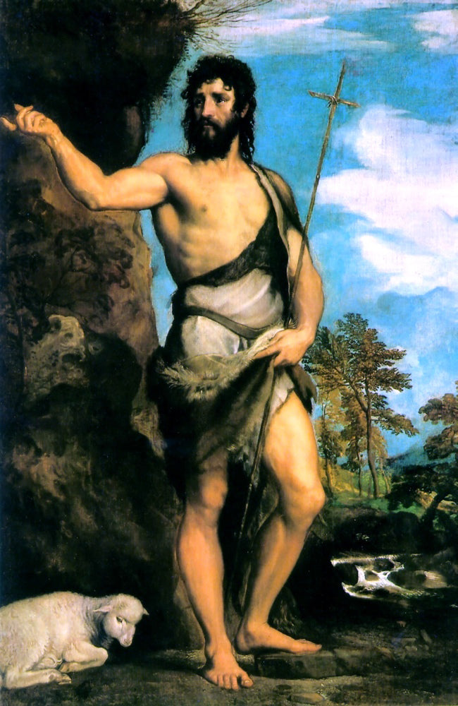 Titian St. John the Baptist - Hand Painted Oil Painting