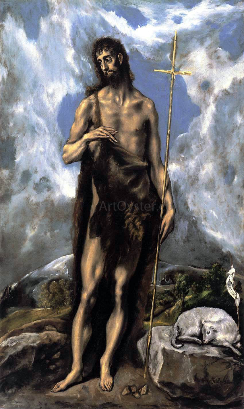El Greco St John the Baptist - Hand Painted Oil Painting