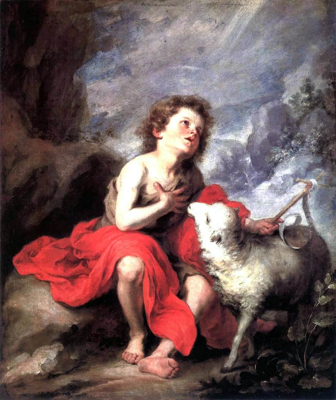 Bartolome Esteban Murillo St John the Baptist as a Boy - Hand Painted Oil Painting