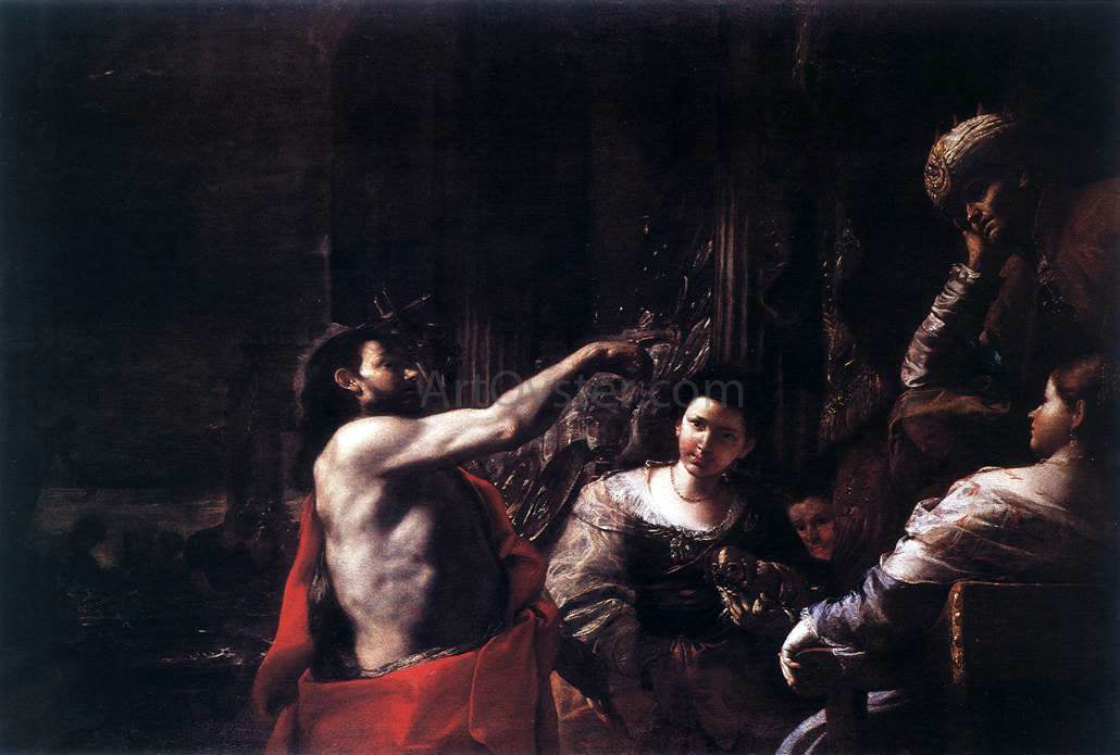 Mattia Preti St John the Baptist Before Herod - Hand Painted Oil Painting