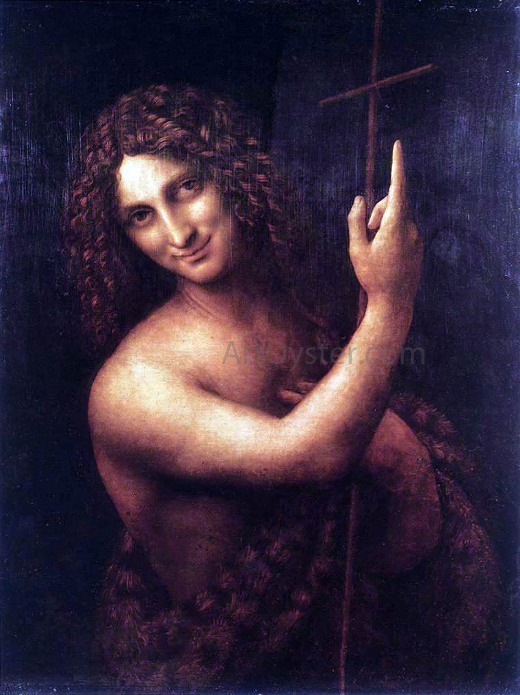Leonardo Da Vinci St John the Baptist - Hand Painted Oil Painting