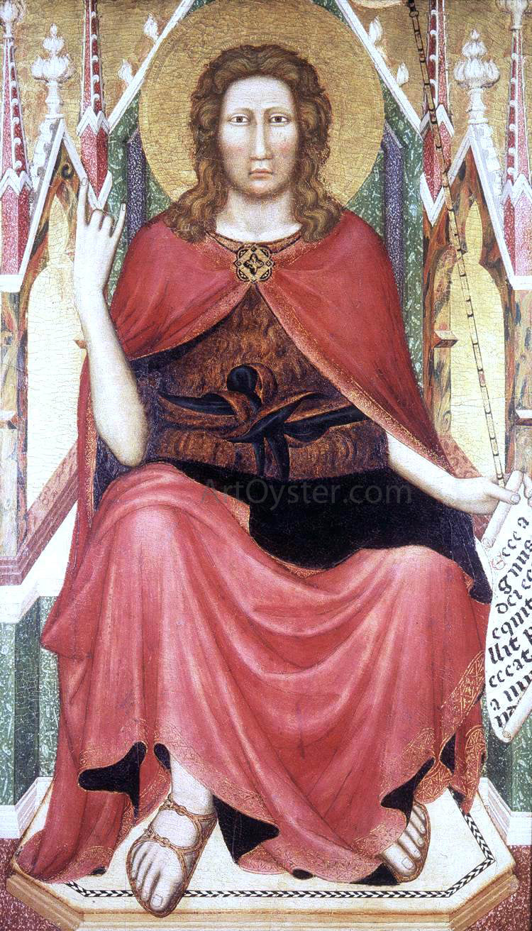 Unknown (4) Masters St John the Baptist Enthroned - Hand Painted Oil Painting