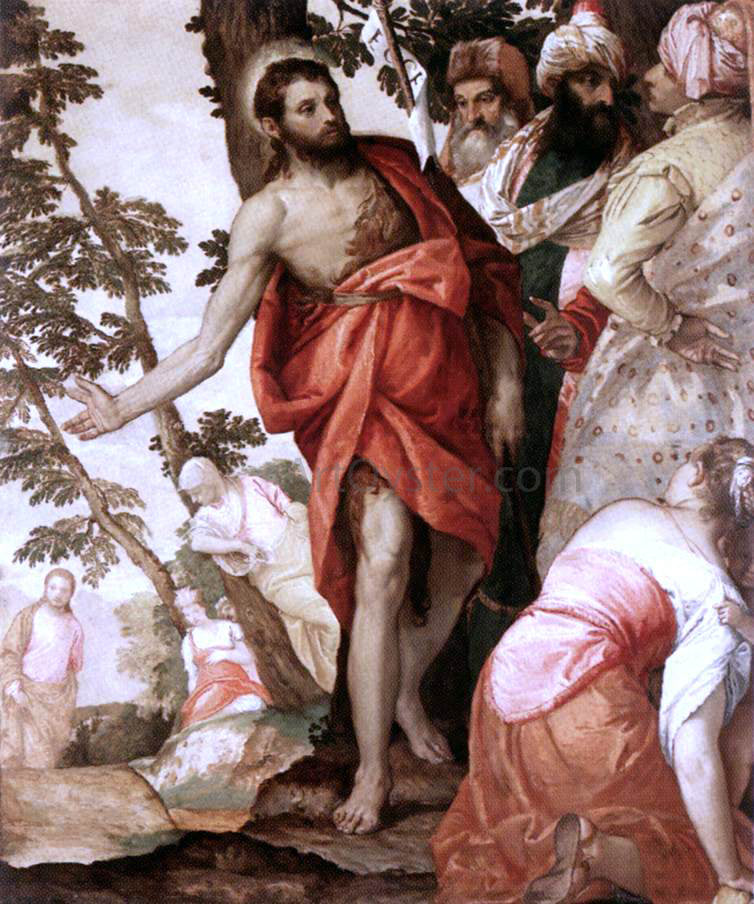 Paolo Veronese St John the Baptist Preaching - Hand Painted Oil Painting