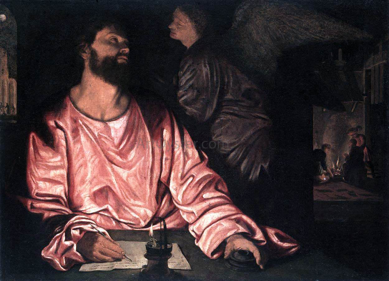  Giovanni Girolamo Savoldo St Matthew and the Angel - Hand Painted Oil Painting