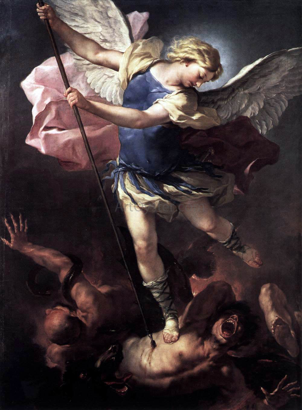  Luca Giordano St Michael - Hand Painted Oil Painting