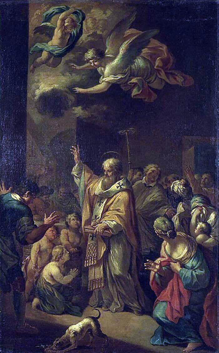 Bon Boullogne St Nicholas Resuscitates the Children - Hand Painted Oil Painting