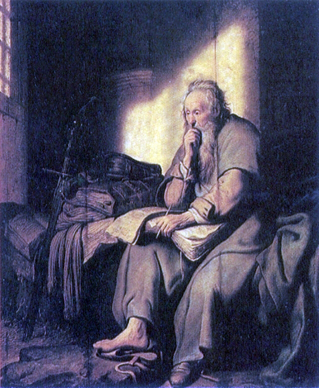 Rembrandt Van Rijn St. Paul in Prison - Hand Painted Oil Painting