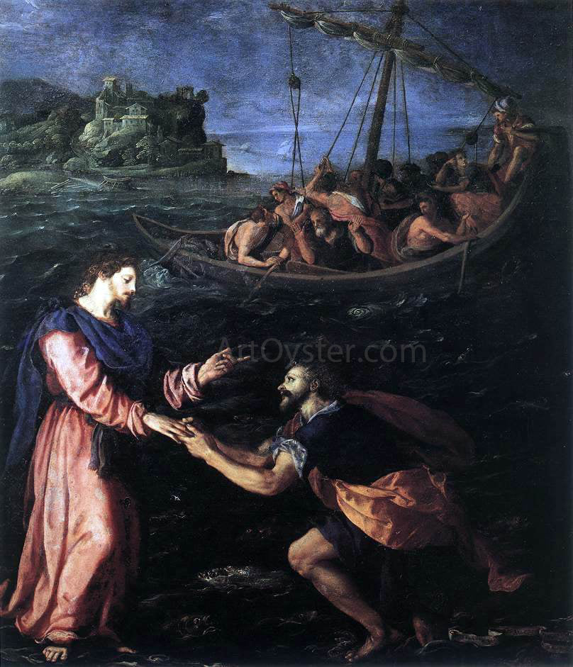 Alessandro Allori St Peter Walking on the Water - Hand Painted Oil Painting