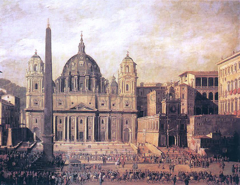 Viviano Codazzi St Peter's, Rome - Hand Painted Oil Painting