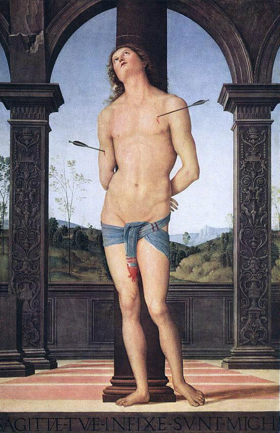 Pietro Perugino St Sebastian - Hand Painted Oil Painting
