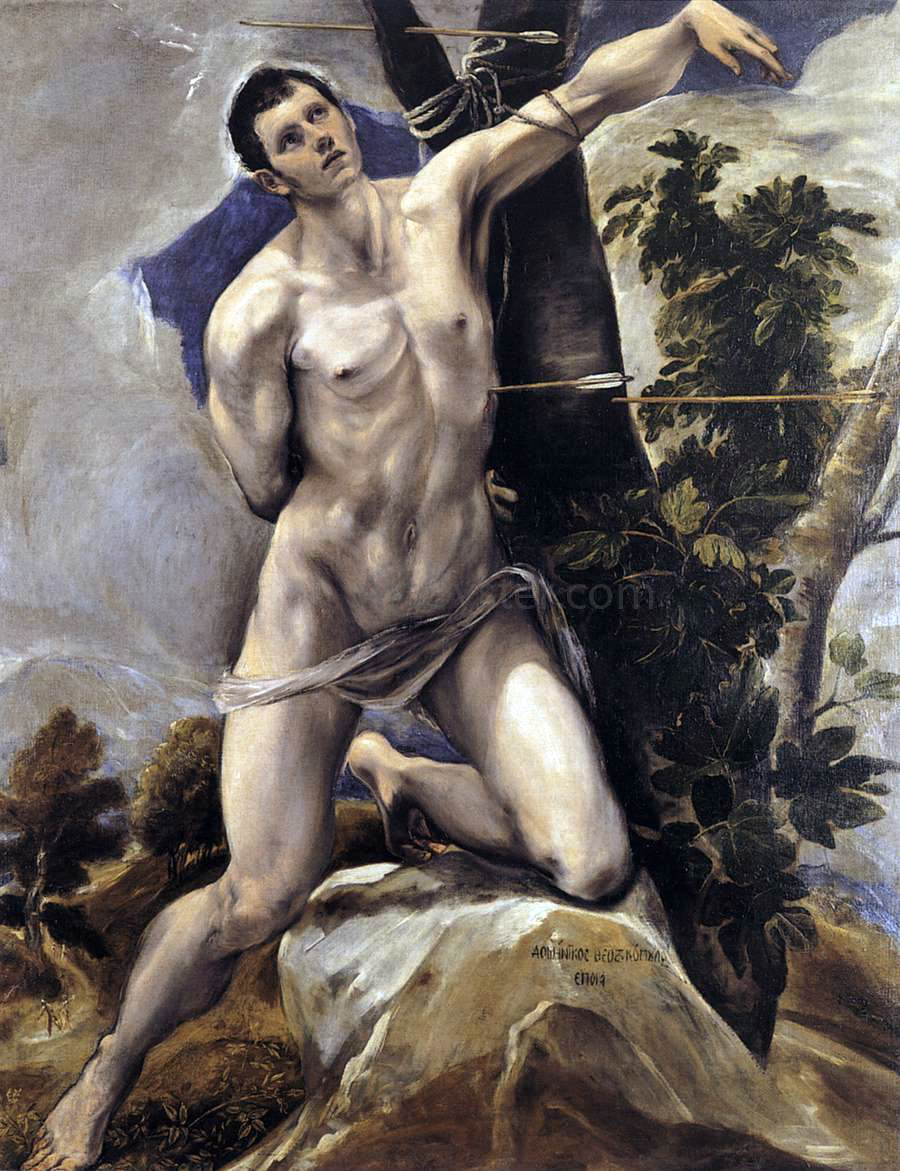 El Greco St Sebastian - Hand Painted Oil Painting