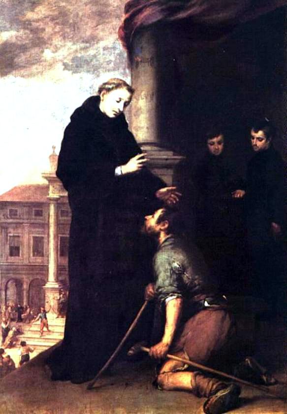 Bartolome Esteban Murillo St. Thomas of Villanueva Distributing Alms - Hand Painted Oil Painting