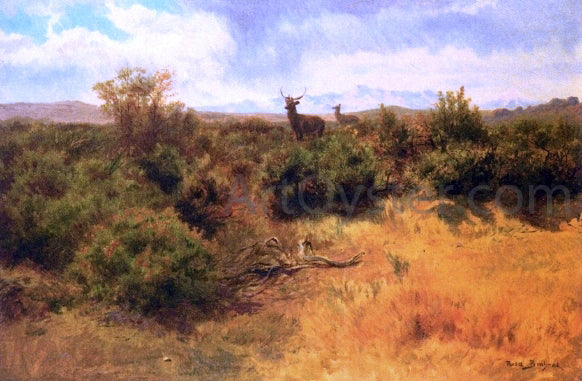  Rosa Bonheur Stag and Doe in a Landscape - Hand Painted Oil Painting