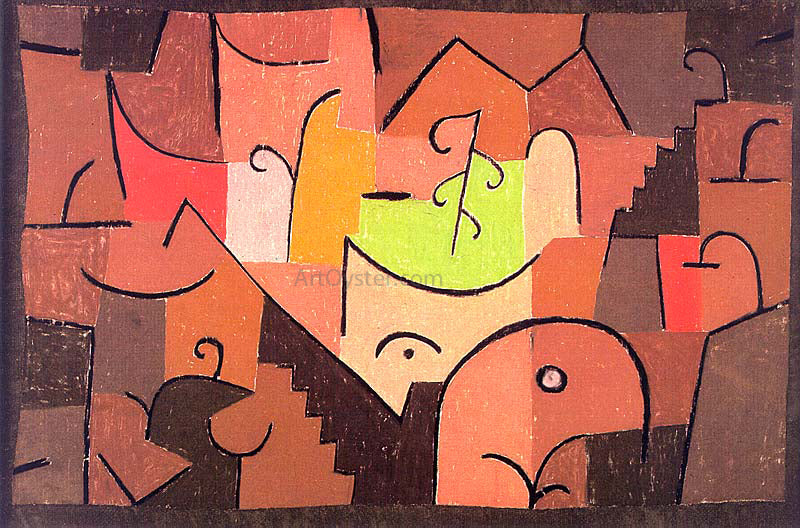 Paul Klee Stage Landscapes - Hand Painted Oil Painting