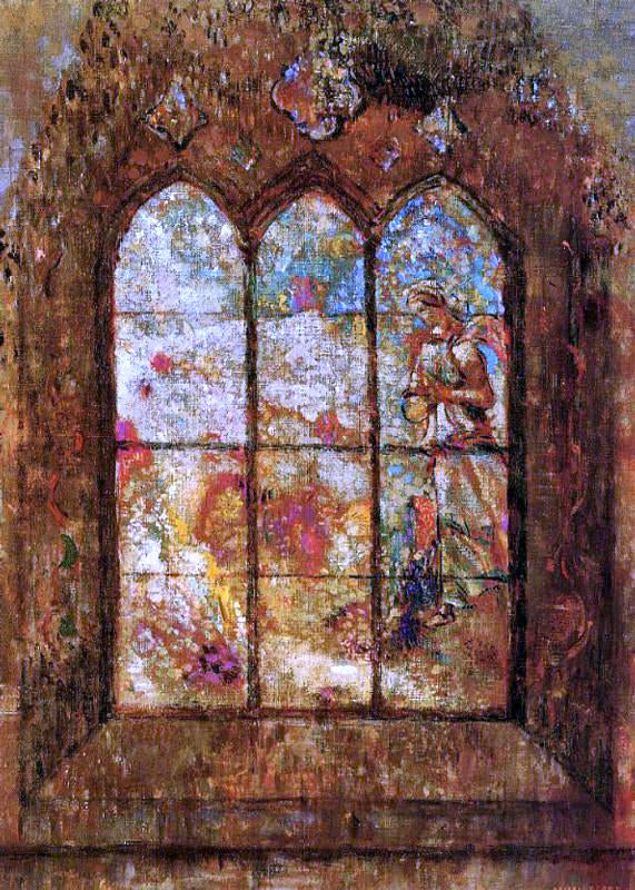 Giovanni Renica Stained Glass Window (also known as Hiya) - Hand Painted Oil Painting