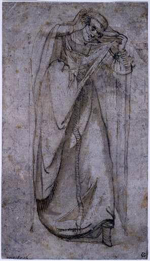 Gentile Bellini Standing Woman - Hand Painted Oil Painting