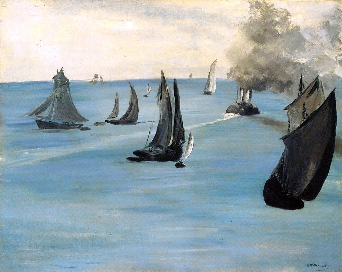 Edouard Manet Steamboat (also known as Seascape, Calm Weather) - Hand Painted Oil Painting