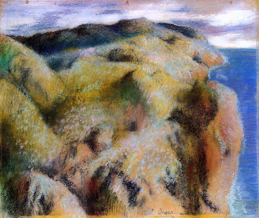 Edgar Degas Steep Coast - Hand Painted Oil Painting