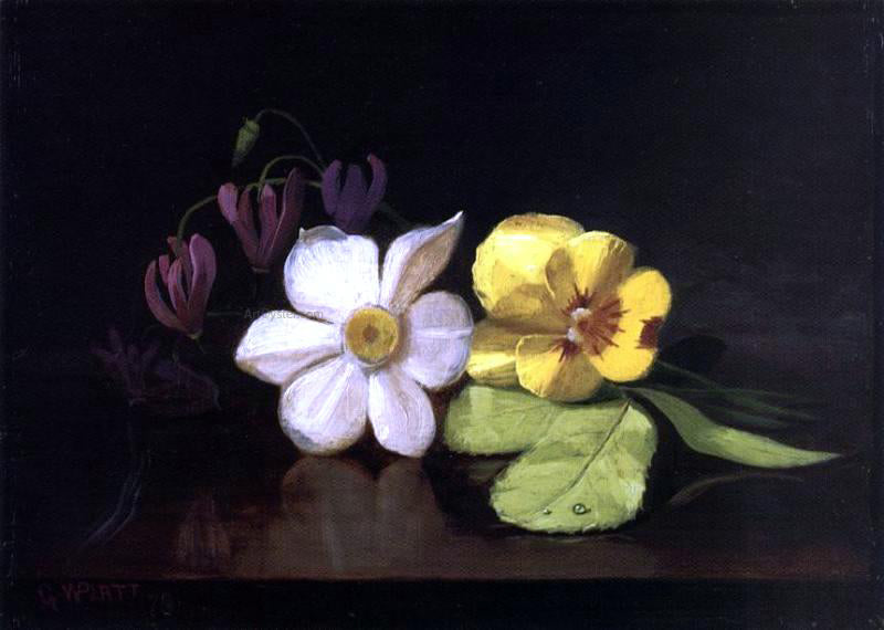 George W Platt Still Life: A Handful of Flowers - Hand Painted Oil Painting