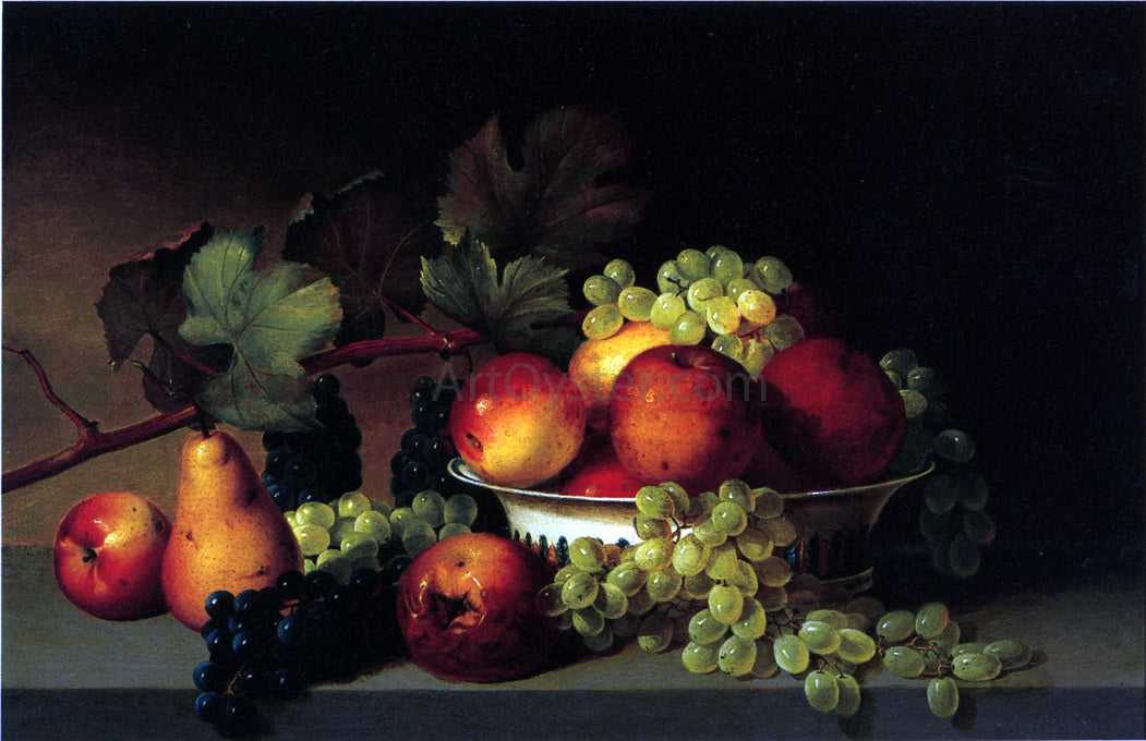 James Peale Still Life: Apples, Grapes, Pear - Hand Painted Oil Painting