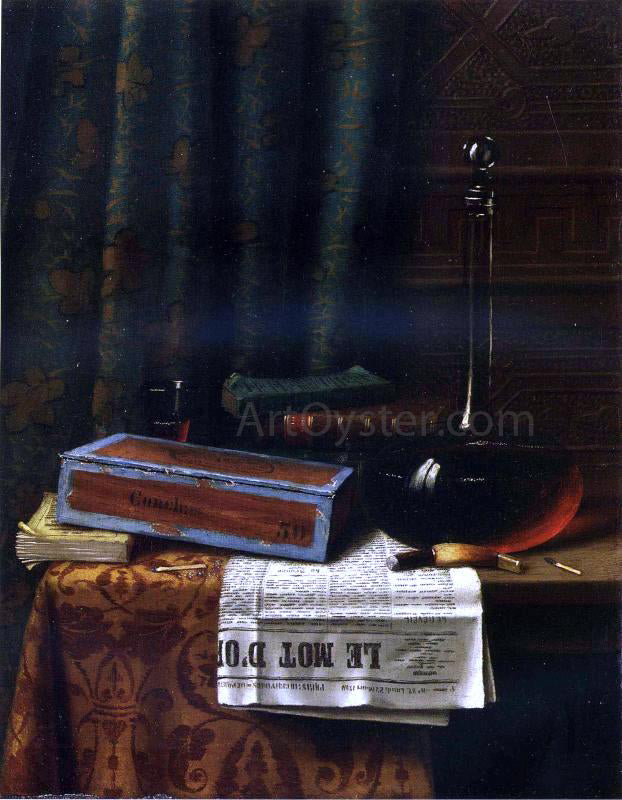 William Michael Harnett Still Life: Le Mot d'Or - Hand Painted Oil Painting