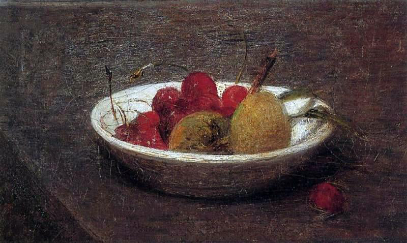 Henri Fantin-Latour Still Life of Cherries and Almonds - Hand Painted Oil Painting