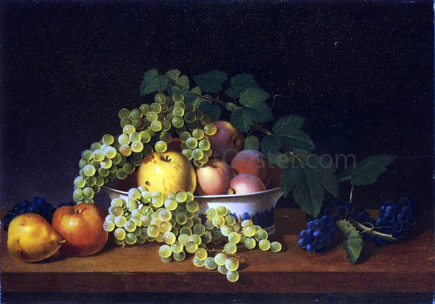 James Peale Still LIfe of Fruit with a Porcelain Bowl - Hand Painted Oil Painting
