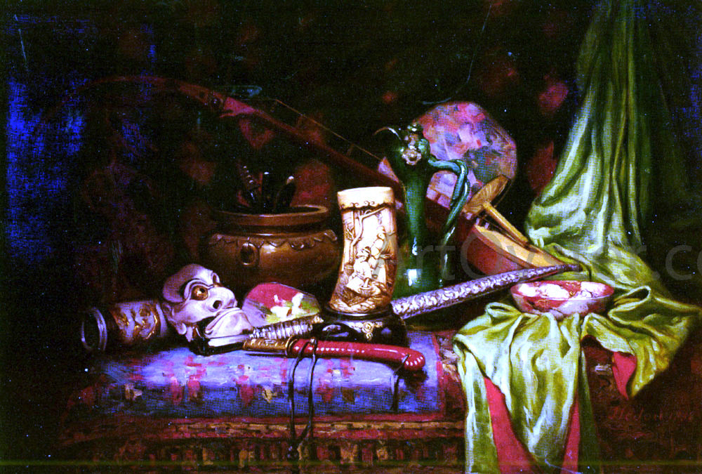 Jules-Paul-Ernst Hedou Still life of Japanese Exotica - Hand Painted Oil Painting