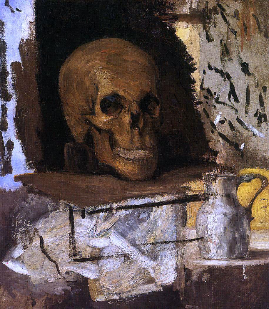 Paul Cezanne Still Life: Skull and Waterjug - Hand Painted Oil Painting