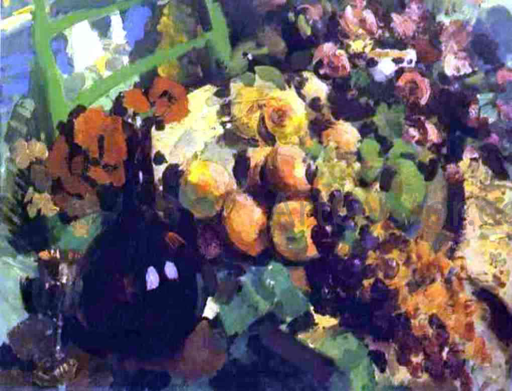 Constantin Alexeevich Korovin Still Life, Wine and Fruit - Hand Painted Oil Painting