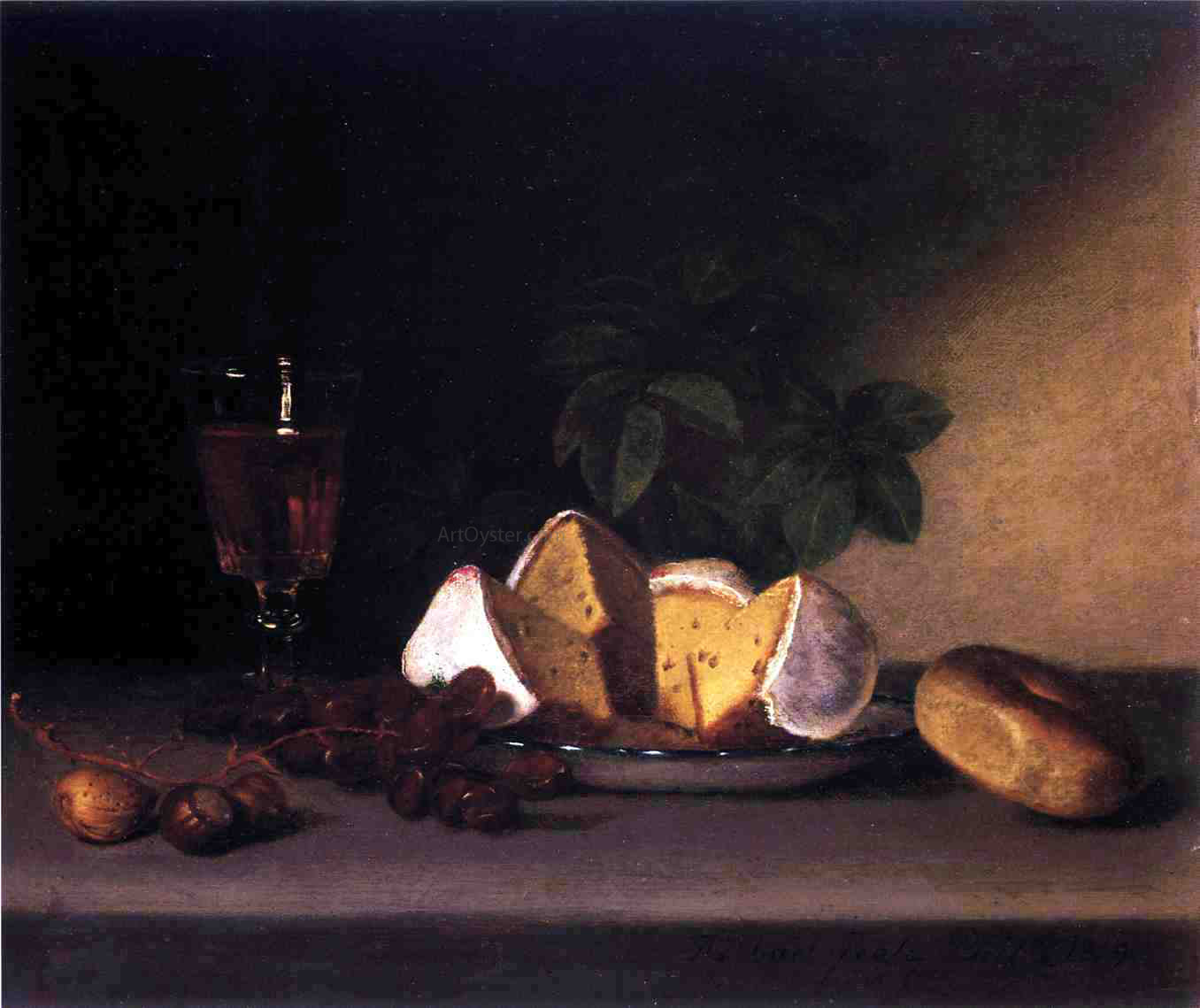  Raphaelle Peale Still Life: Wine, Cakes and Nuts - Hand Painted Oil Painting