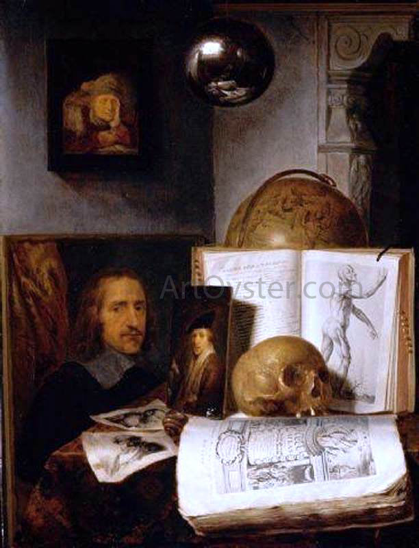 Simon Luttichuijs Still Life with a Skull - Hand Painted Oil Painting
