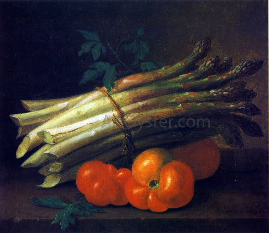  Paul Lacroix Still Life with Asparagus and Tomatoes - Hand Painted Oil Painting