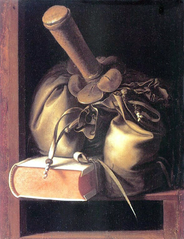 Gerrit Dou Still Life with Book and Purse - Hand Painted Oil Painting