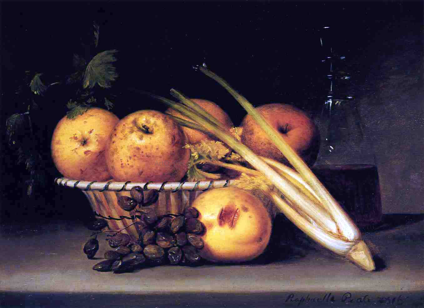 Raphaelle Peale Still Life with Celery and Wind - Hand Painted Oil Painting