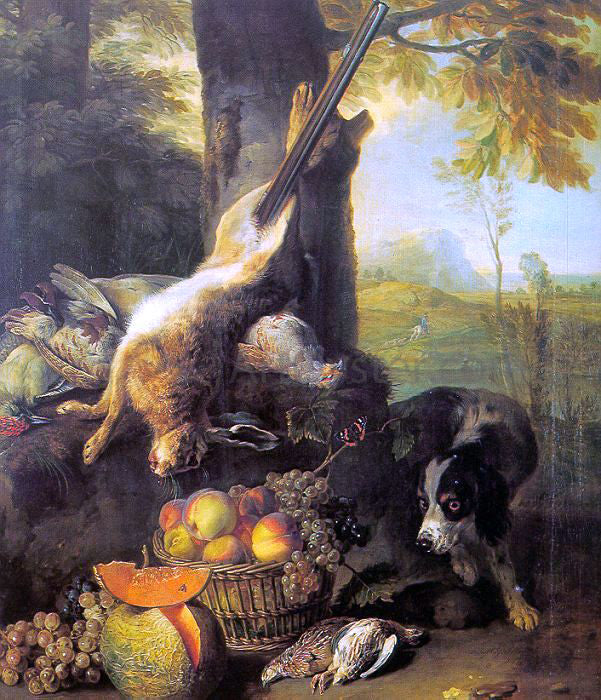 Alexandre-Francois Desportes Still Life with Dead Hare and Fruit - Hand Painted Oil Painting