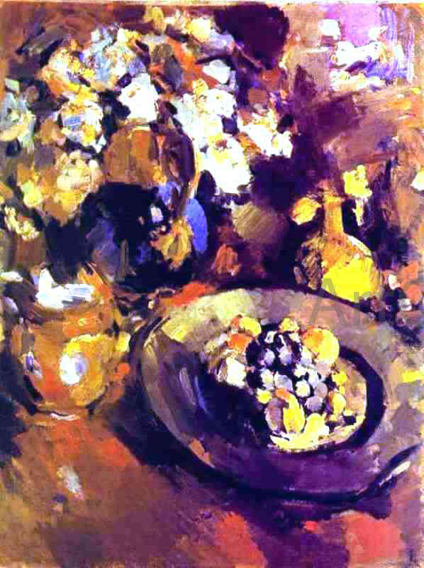 Constantin Alexeevich Korovin Still Life with Fruit and Bottle - Hand Painted Oil Painting