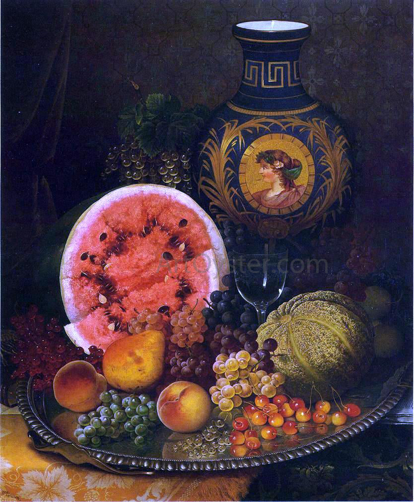 William Mason Brown Still Life with Fruit and Vase - Hand Painted Oil Painting