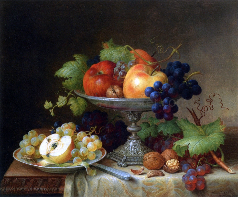 Helen Searle Still Life with Fruit - Hand Painted Oil Painting