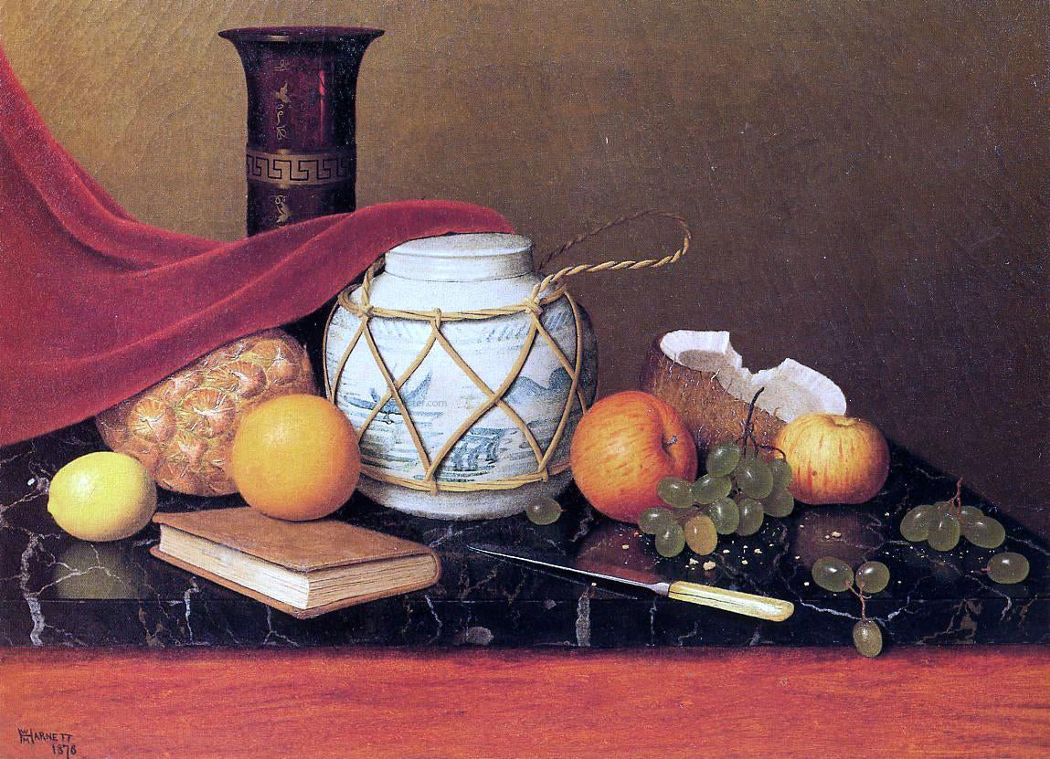 William Michael Harnett Still Life with Ginger Jar - Hand Painted Oil Painting