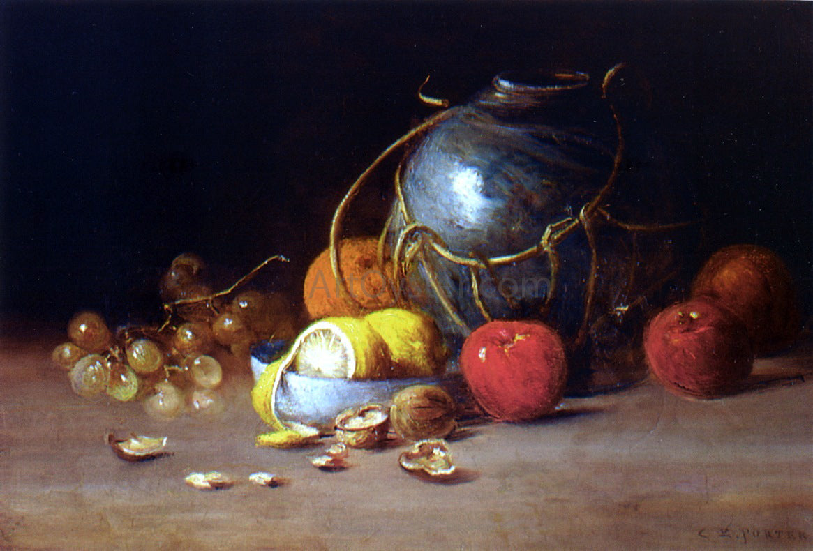 Charles Ethan Porter Still Life with Ginger Jar, Fruit and Nuts - Hand Painted Oil Painting